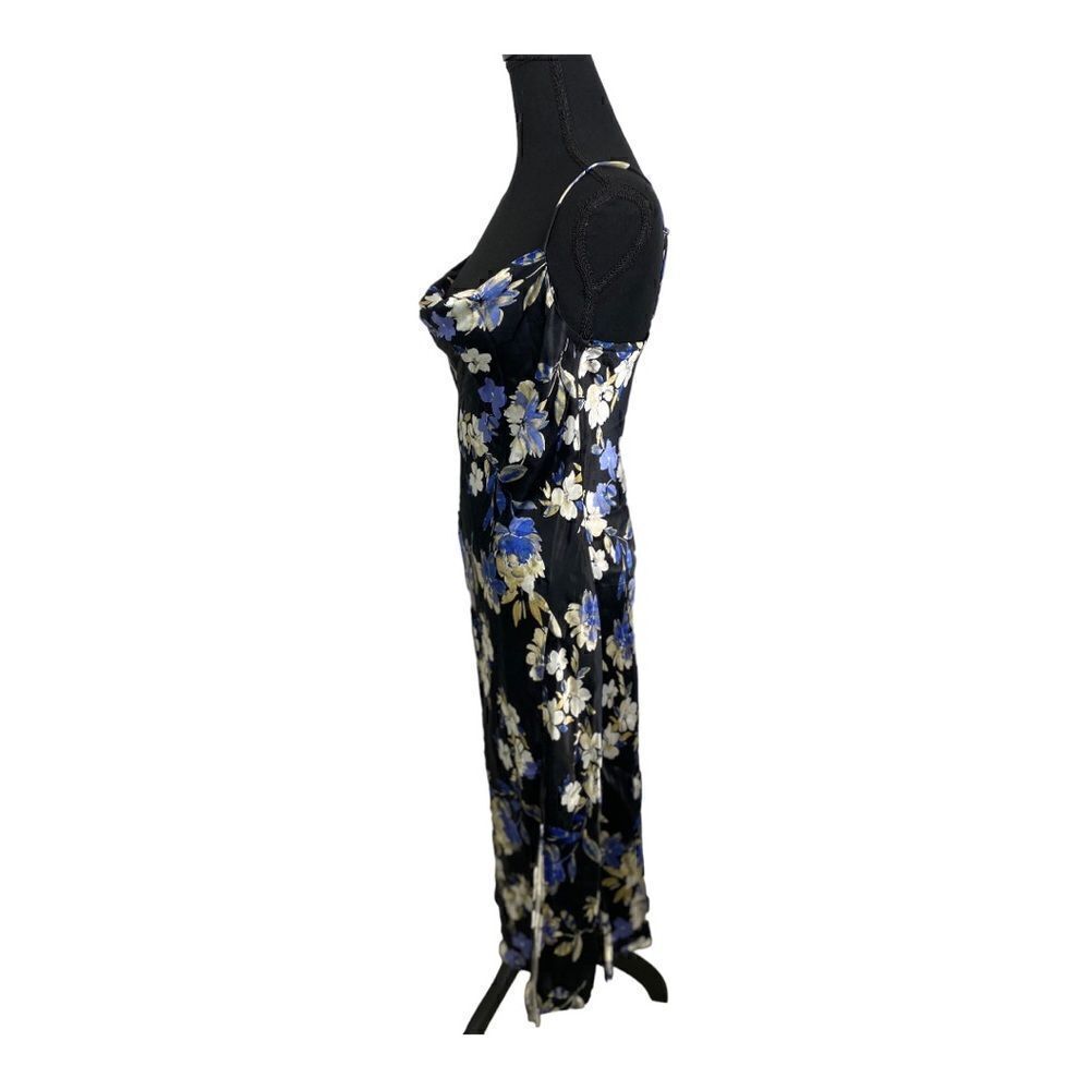 #307 SOCIALITE Floral Satin Slip Dress - Picture 4 of 10